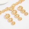 Metal Necklace Earrings Set Luxury Exaggerated Geometric Jewelry Set  Girls