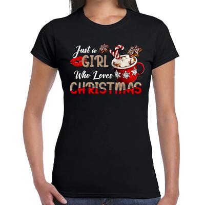 SOLO UNA CHICA QUE AMA LA NAVIDAD Camiseta Divertida Novedad Navideña para Mujer Top Tee