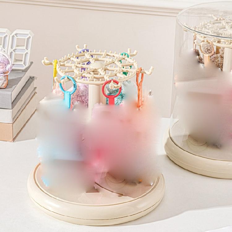 Space Efficient Rotating Display Unit 360 Viewing Angles For Small Collectibles ABS PET Frame Fingerprint Resistant Box