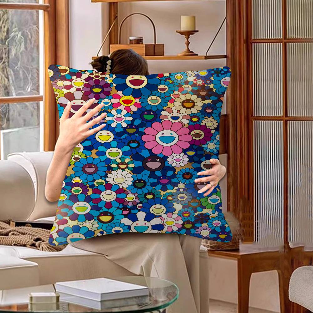 Cuscino Decorativo Felice Raccolto Autunnale Decorazione Festiva Copricuscino Design Fiore T-Takashi Foglia d'Acero M-Murakami