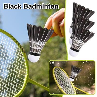 3/6/12 ks Badmintonové míčky Birdies Péřové míčky Badmintonové míčky s černým kachním peřím pro trénink halových sportů