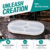 Raised Rim Silicone Tray Mold Oval Shape Epoxy Resin Mold DIY Silicone Mold  Jewelry Display Making