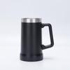 Large Capacity 24oz Brazilian Beer Mug, Insulated Stainless Steel with Double Layer Vacuum Handle