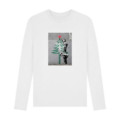 Apoh Unisex Adult Banksy Long-Sleeved Christmas T-Shirt