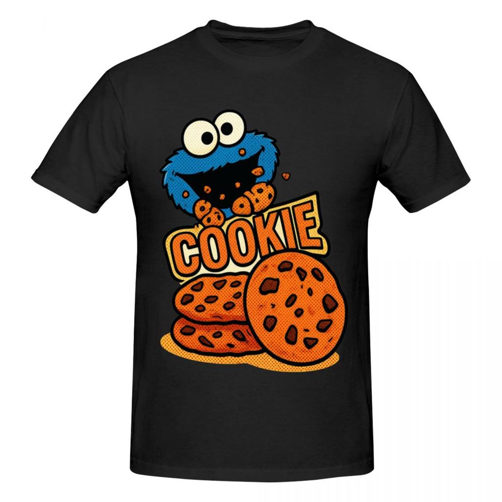Cookie Monster Sesames Streets Retro T Shirts Graphic Y2k Pops Quality Unisex Wounisex T Shirts Clothes