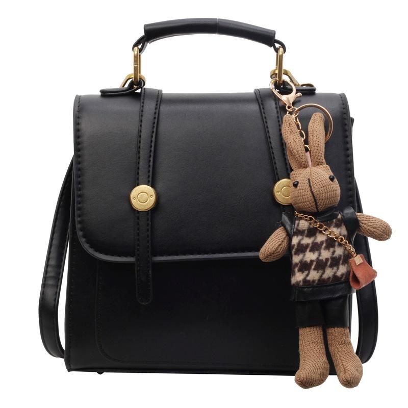 

Рюкзак женский рюкзак нишевый дизайн сумка новая мода высокий уровень маленькие девочки студенческая сумка Without pendant чёрный