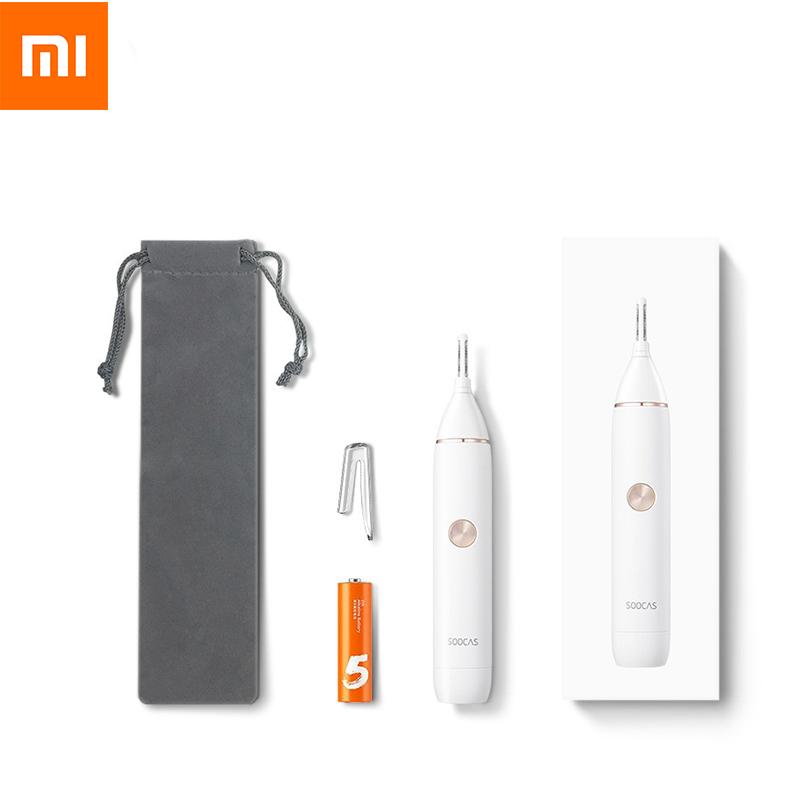 

XIAOMI Mijia Soocas IPX5 водонепроницаемый триммер для волос в носу, машинка для стрижки бровей, острое лезвие, беспроводной очиститель носа для мужчин и женщин