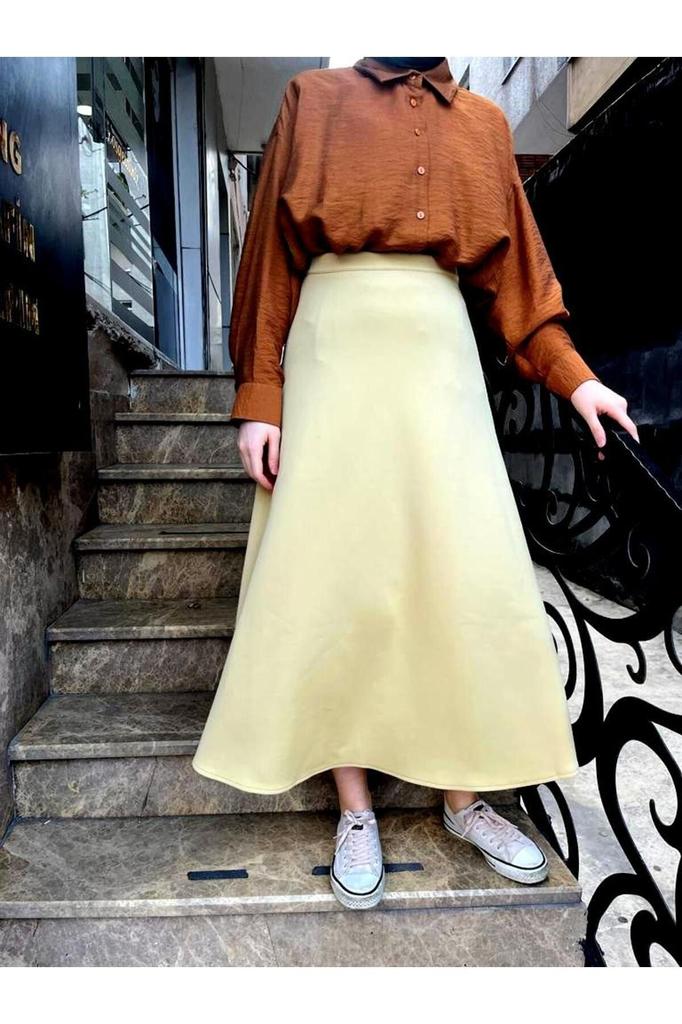 Women's Style Big Size Skirt Large Size Puff Scuba Skirt