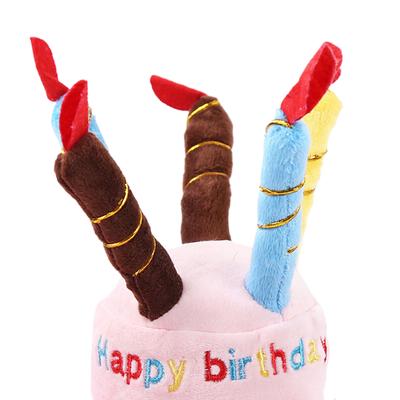 Psí klobouk Klobouk pro mazlíčka psa kočku Čepice ve tvaru narozeninového dortu Kostýmní doplňky na narozeninovou oslavu mazlíčka Kreslený klobouk pro mazlíčka psa na převlečení Potřeby pro mazlíčky
