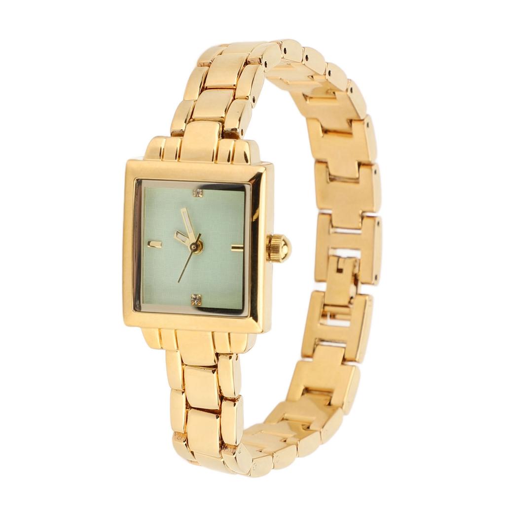 Women Stainless Steel Wristwatch Rhinestone Fashionable Rectangular Water Proof 30m Lady Watch for D