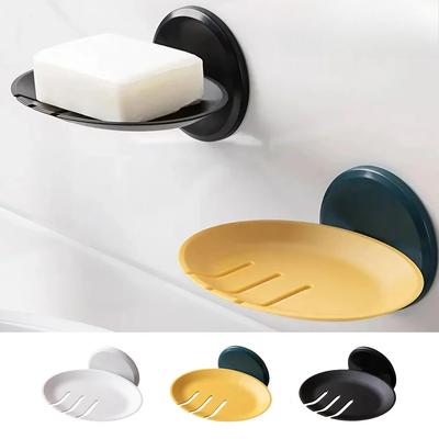 1 PC Multi-Flush Shower Suction Cup Drainer Soap Dish Home Wall Mounted Flushless Drainer Soap Dish Bathroom Accessories