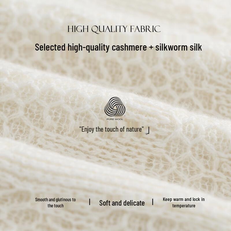 Women's Cashmere Silk Blend Pullover Knit Sweater