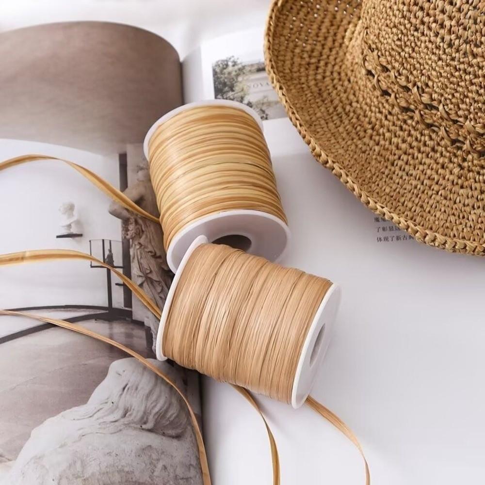 Eco-Friendly Hook Hat Ribbon 120M Per Roll Crochet Yarn Raffia Thread  Bags and Hats