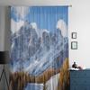 Mountains Snow Landscape On The Northern Italy Chiffon Sheer Curtains for Living Room Bedroom Window Voiles Tulle Curtain