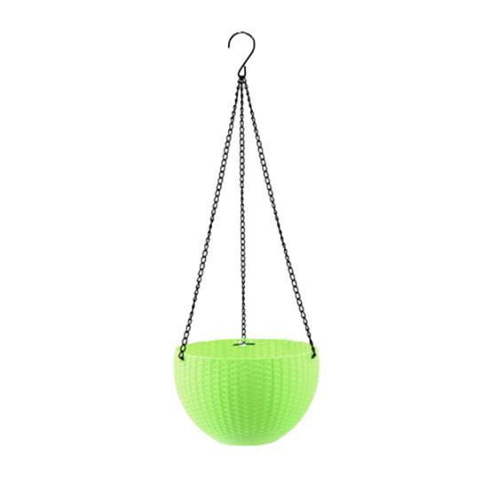 

Self-absorbing Flowerpot Rattan-like Weaving Texture And Absorbent Rope Flower Pot with Hanging Chain Planter S зелёный