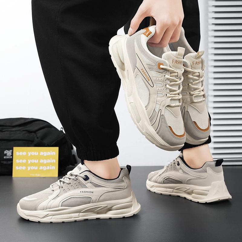 Fashion Casual Sports Trendy Student 2025 Summer Men's Shoes New Breathable Mesh Shoes Men Trend All Match Platform Sneakers Casual