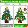 Jollylife 3ft DIY Felt Christmas Tree Set + Snowman Advent Calendar - Xmas Decorations Wall Hanging 33 Ornaments Kids Gifts Party Supplies
