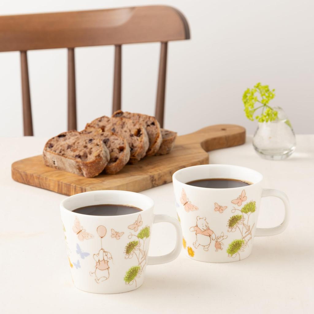 Maebata Disney Winnie the Pooh Flower Pair Mug Pooh Piglet 69152 &