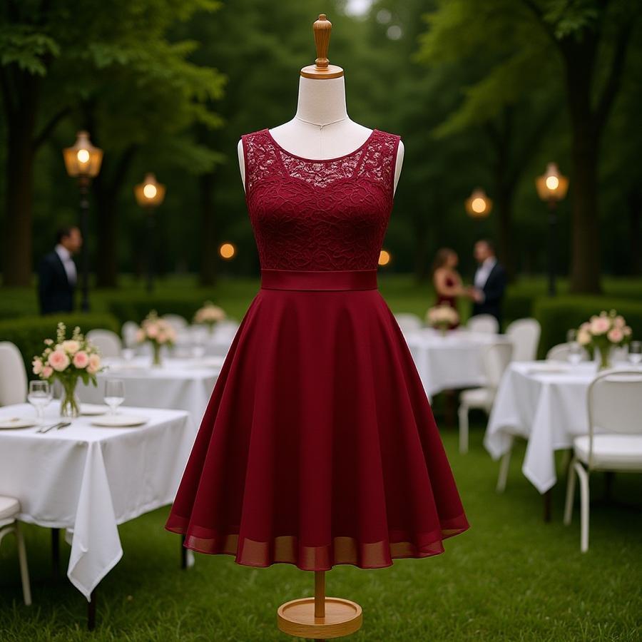 Luxury Elegant Chic High-End Short Front Long Slim Sleeveless Dress