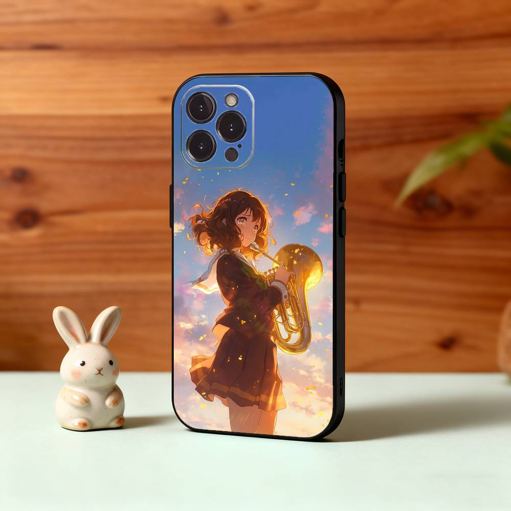 Anime S-Sound! E-Euphonium Phone Case For iPhone17,16,15,14,13,12,Plus,Pro Max, 5G Others Soft Black Cover
