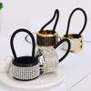 Holders High Elasticity Pearl Ponytail Holder Crystal Gum Hairband Buckle Cuffs Hair Ring Headwear
