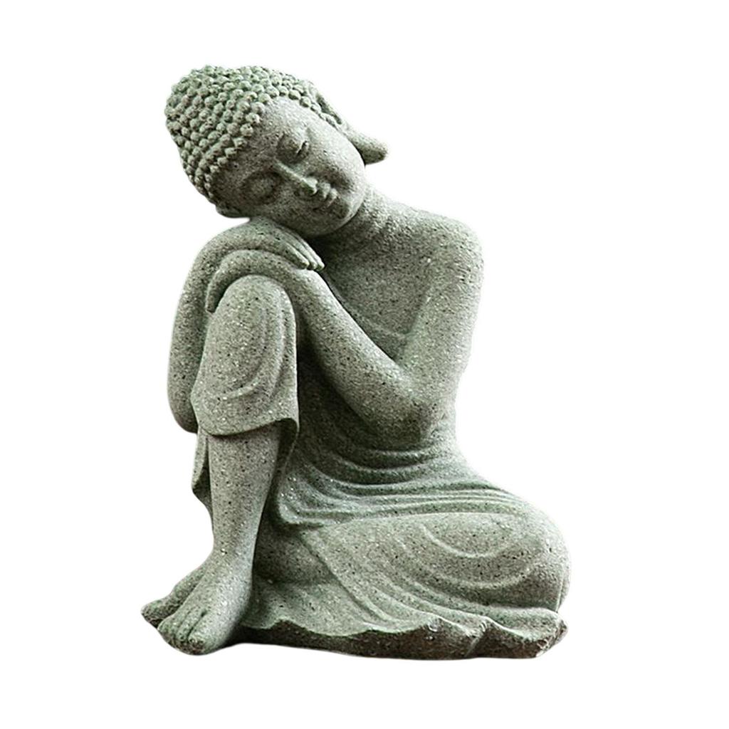 Buddha Statue Figur, Dekorationsornament Yoga Figuren zum Meditieren Indoor Yoga