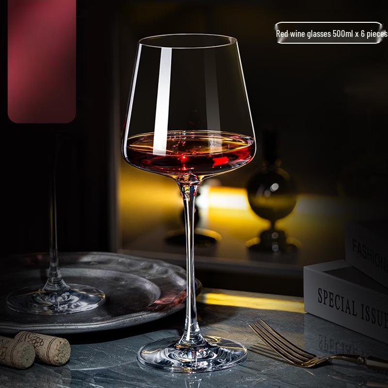OLOEY Crystal Glass Red Wine Glasses, Set of 6