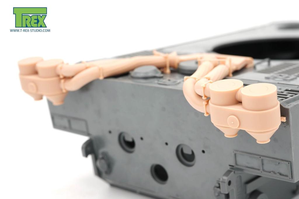 T-Rex Studios 1/35 WW2 German Tiger I Heavy Tank Air Cleaner/Intake Pipe Type A Plastic Model Part TR35160-1 (Tank)