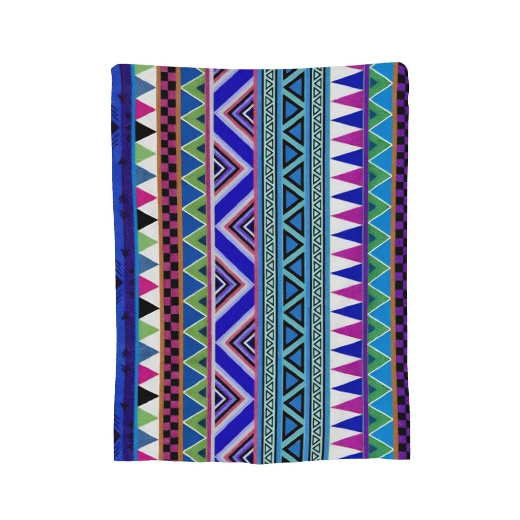 Traditional Ethnic Tribal Pattern Fleece Throw Blanket Kizomba Blankets for Home Travel Ultra-Soft Bedroom Quilt,