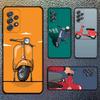 V-VespaS Scooter Handyhülle für Samsung S25, S24, S21, S22, S23, S30, Ultra, S20, Plus, Fe, Lite, Note, 10, 9, 5G, Schwarz