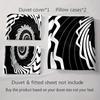 Swirling optical illusion. Bedding Duvet cover sets Duvet covers Pillowcases gifts (1 * Duvet Cover 2 * Pillowcases, without duvet insert)