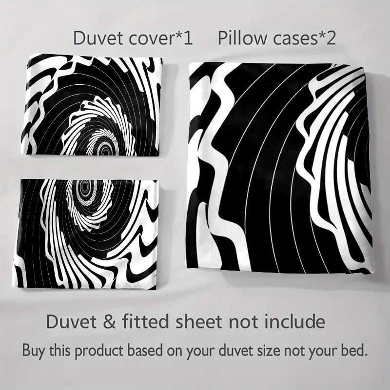Swirling optical illusion. Bedding Duvet cover sets Duvet covers Pillowcases gifts (1 * Duvet Cover 2 * Pillowcases, without duvet insert)