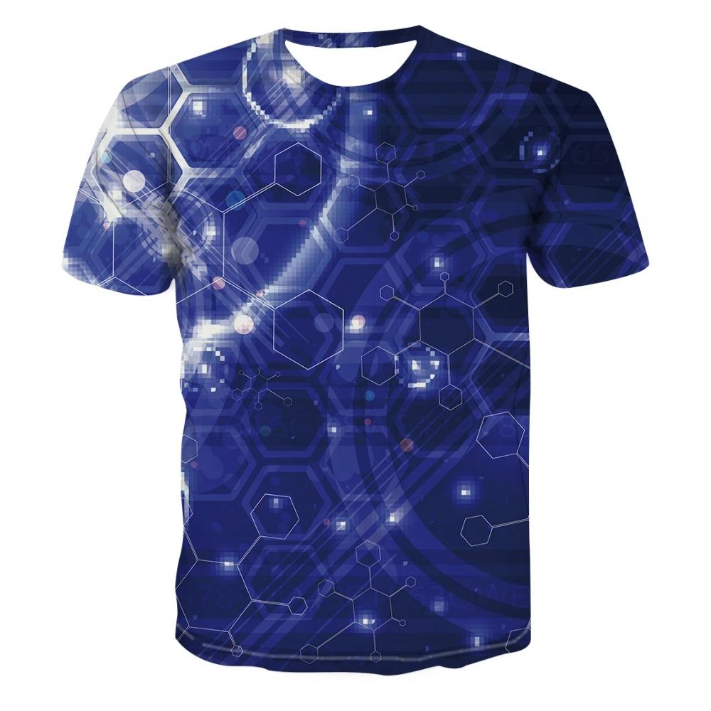 3d Abstract Printing T-shirt For Men And Children Summer Fashion Casual Personality Trend Hip Hop Breathable Thin Cool Top