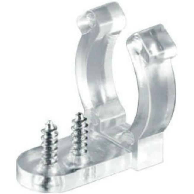 AKOAK LED Rope Light Clips Holder 50 Pieces PVC Clips with 100 Piecs Screws for LED Light Wall Mount and Bar Mount