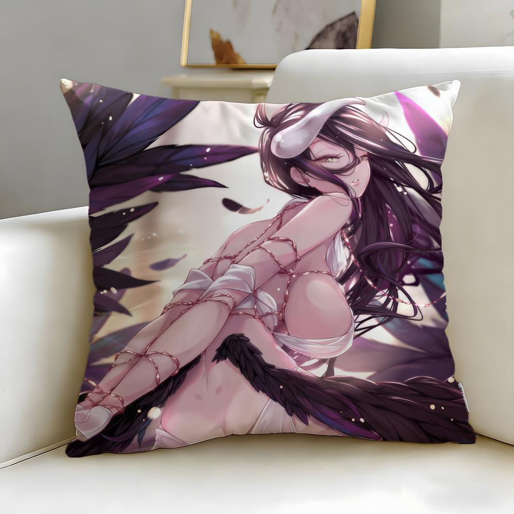 classic anime OVERLORD Cushion Cover Soft & Easy-Wash Pillow Case – Versatile for Couch, Bed, Travel and Office