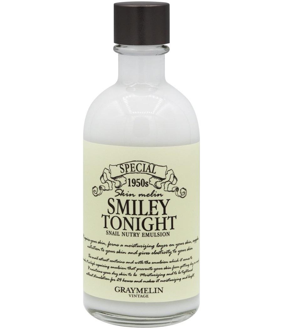 

Graymelin Smiley Tonight Snail Nutry Toner 130ml, Skin regenerating, Moisturizing, Korean Cosmetics, Kbeauty, sample