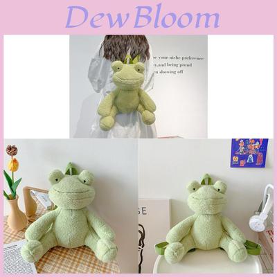 Plüschfrosch Rucksack für Kinder Mit Cartoon-Tier-Design Und Bequemen Gebogenen Trägern