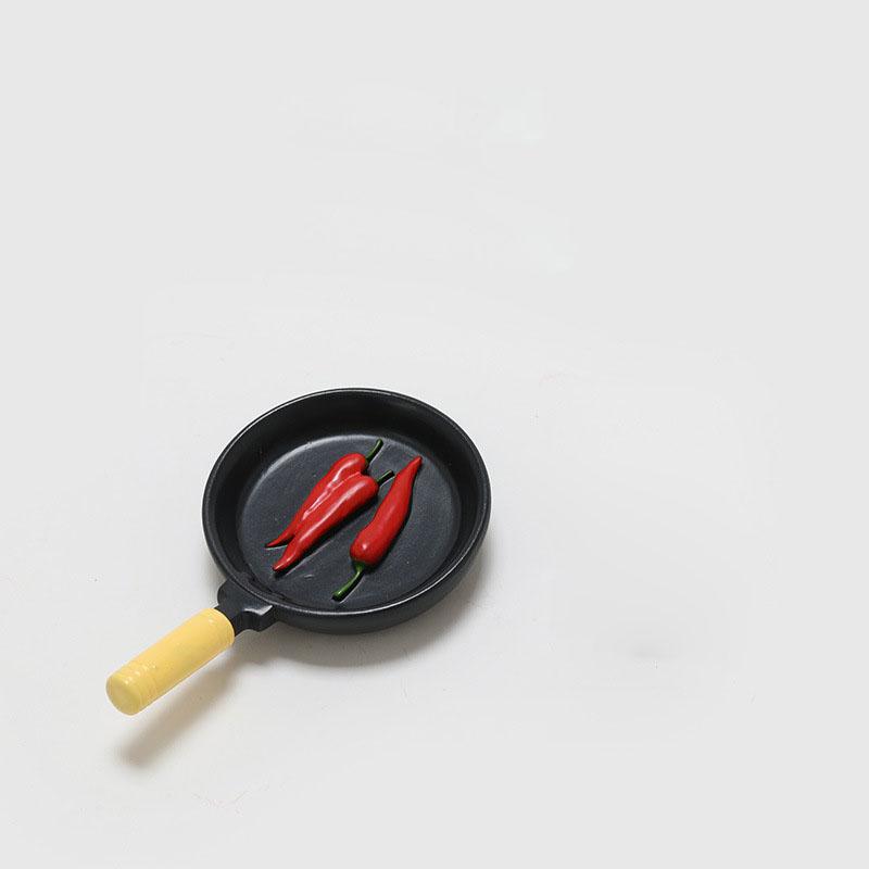 

Имитация Металлическая Сковорода Наклейки на Холодильник Яичница-глазунья Чили Украшения для Холодильника Магниты Ретро Ностальгический Подарок