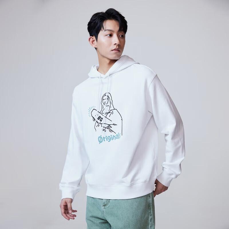 

Толстовка с капюшоном из чистого хлопка свободного кроя Jack & Jones M