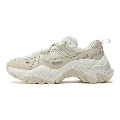 Sofia 1S Fishbone Sneakers Simple Solid Color Durable Wrap Low Top Dad Shoes Women Sneakers Milk-White Beige F12W331111FGB