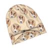 2D Flat Printing Miniature Bull Terrier Painting Cute Original Dog Art Fashion Knit Hat for Adults Adds a Stylish Finishing Touch To Everyday Outfits