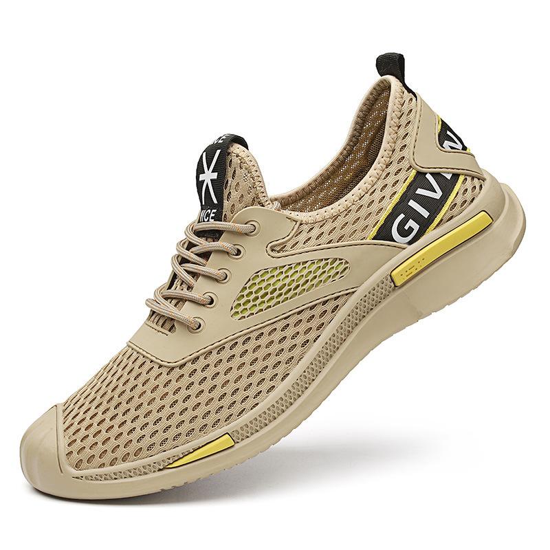 

Spring and summer outdoor cross-country running shoes men s lightweight non-slip running shoes men s sports breathable mesh men s casual shoes 46 коричневый