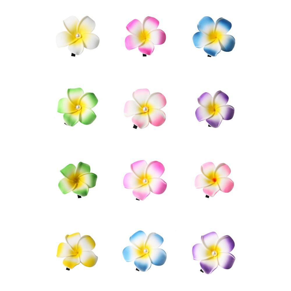 Plastic Gradient Flower Hairpins Mid Size Girls Duckbill Clip Cute Flower Hair Clip  Streetwear