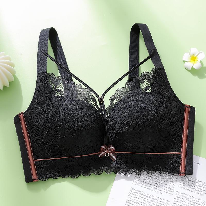 Sexy Bra Women's Lace Adjustable Bra Gathering Bra No Steel Ring Bra Anti Sagging Bra Double Breasted Bra