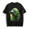 Funny Watermelon Crocodile Graphic Casual Short Sleeve Top Pure Cotton T-shirt