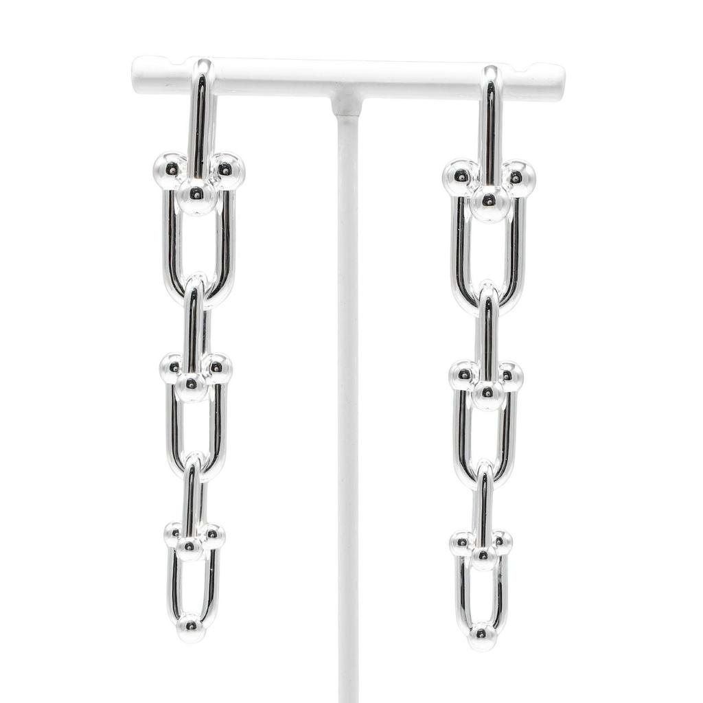 TIFFANY&Co. Hardware Graduated Link Piercing Silver925 22.6g Women Used