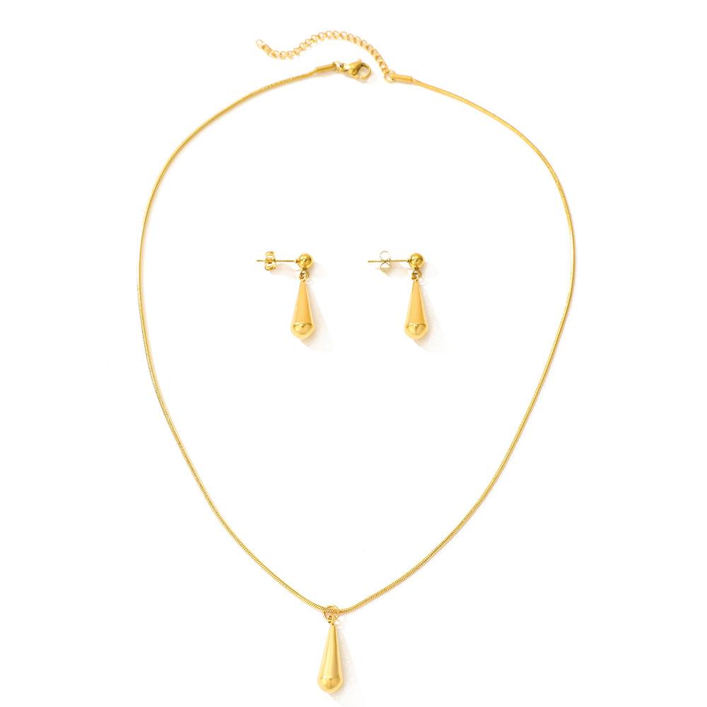 Simple Waterdrop Collarbone Necklace for Women Versatile Chic Friendship Gift Fade Resistant