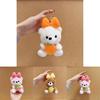Cartoon Style Bear Plush Keyring With Short Fleece Material For Backpack Accessories