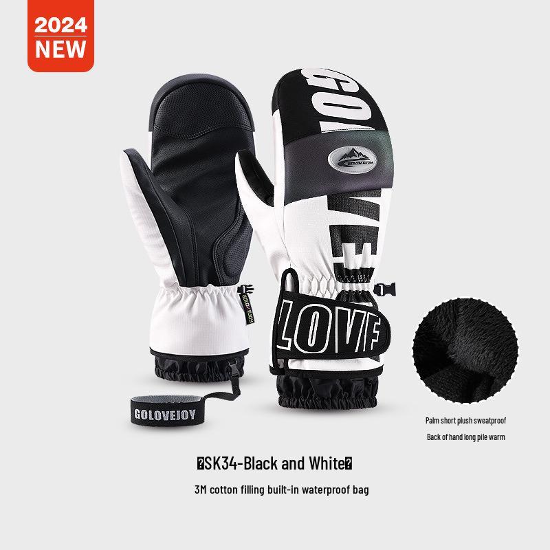 Men's & Women's Winter Ski & Cycling Gloves - Windproof, Waterproof, Touchscreen-Compatible, Thick, Warm (SK34)