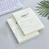 Páginas de Recambio para Agenda Diaria A5 Carpeta de Anillas Cuaderno de Recambio Organizador de Horario Mensual Semanal Diario